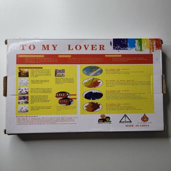 DIY Butterfly Paint By Number Kit Canvas Brush Set 30319 - Picture 8 of 9